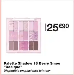 Monoprix DASIUE Palette Shadow 18 Berry Smoo offre