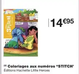 Monoprix Coloriages aux numéros STITCH offre