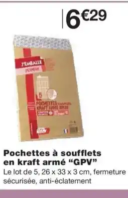 Monoprix GPV Pochettes à soufflets en kraft armé offre
