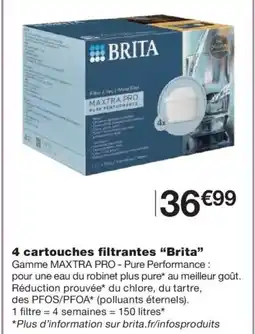 Monoprix BRITA 4 cartouches filtrantes offre