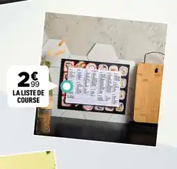 Centrakor La liste de course offre