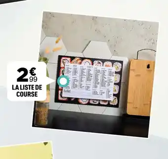 Centrakor La liste de course offre