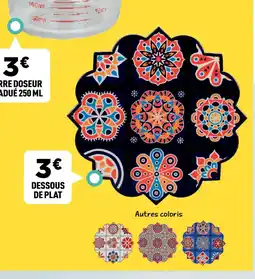 Centrakor Dessous de plat offre
