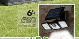 La Foir'Fouille Lampe solaire 3 panneaux led avec detecteur 74 led offre