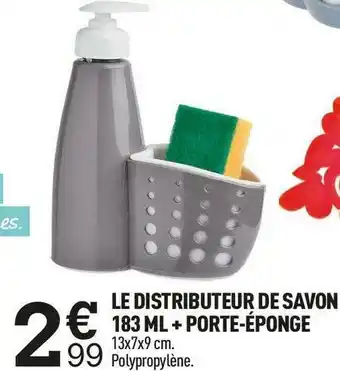 Centrakor Le distributeur de savon 183 ml + porte-éponge offre