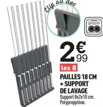 Centrakor Pailles 18 cm + support de lavage offre