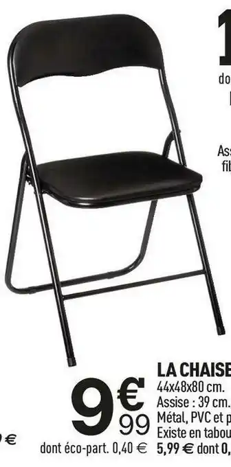 Centrakor La chaise offre