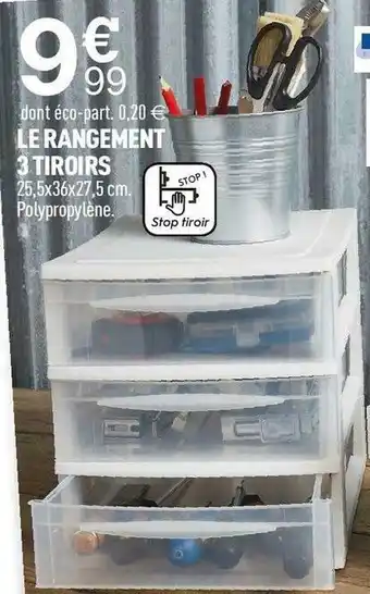 Centrakor Le rangement 3 tiroirs offre