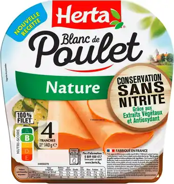 Match Herta blanc de poulet nature offre