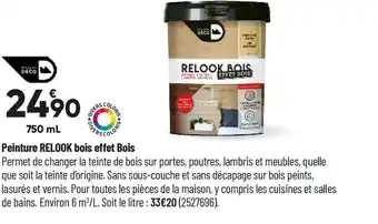 Bricorama Peinture relook bois effet bois offre