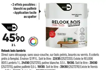 Bricorama Relook bois lambris offre