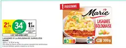 Intermarché Lasagnes À La Bolognaise Surgelées Marie offre