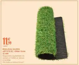 Intermarché ROULEAU GAZON ARTIFICIEL 10MM 1X4M offre