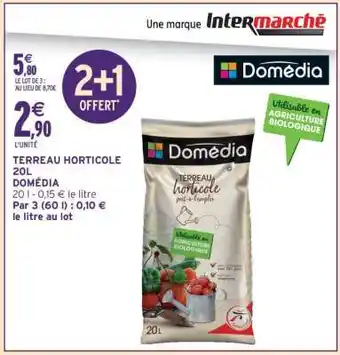 TERREAU HORTICOLE 20L DOMÉDIA