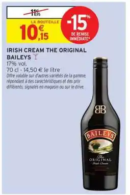 Intermarché Irish Cream The Original Baileys offre