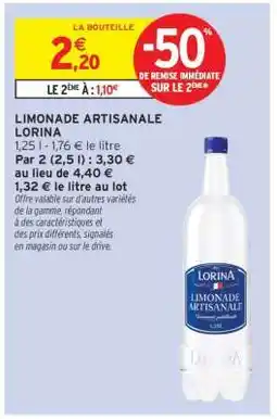 Intermarché Limonade Artisanale Lorina offre