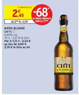 Intermarché Bière Blonde Ch'ti offre