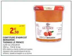Intermarché CONFITURE D'ABRICOT BERGERON offre
