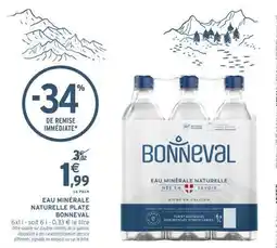 Intermarché EAU MINÉRALE NATURELLE PLATE BONNEVAL offre