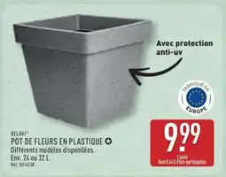 ALDI POT DE FLEURS EN PLASTIQUE offre