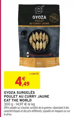 Intermarché Eat the world gyoza surgelés poulet au curry jaune offre