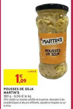Intermarché Martin's pousses de soja offre