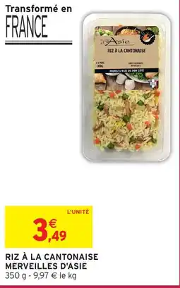 Intermarché Merveilles d'asie riz à la cantonaise offre