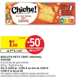 Intermarché Chiche! biscuits petit croc' original offre