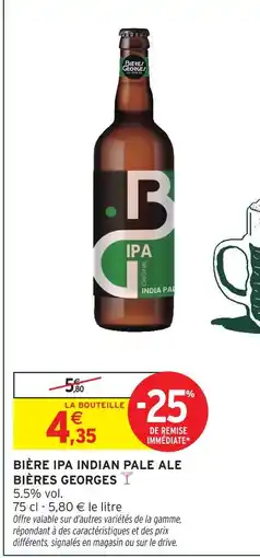 Intermarché Bières georges bière ipa indian pale ale offre