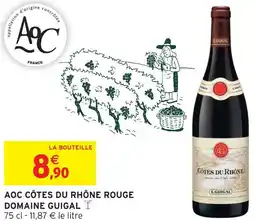 Intermarché E. guigal aoc côtes du rhône rouge domaine offre