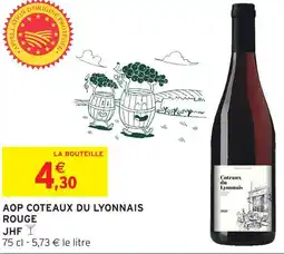 Intermarché Jhf aop coteaux du lyonnais rouge offre