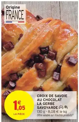 Intermarché La gerbe savoyarde croix de savoie au chocolat offre