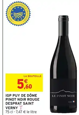 Intermarché Desprat saint verny igp puy de dôme pinot noir rouge offre