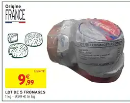 Intermarché Lot de 5 fromages offre