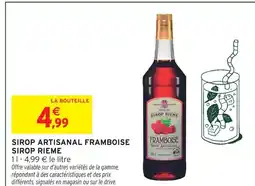Intermarché Sirop rième sirop artisanal framboise offre