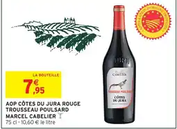 Intermarché Marcel cabelier aop côtes du jura rouge trousseau poulsard offre