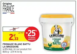 Intermarché La bressane fromage blanc battu offre