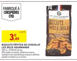 Intermarché Express Les deux gourmands biscuits aux pépites de chocolat offre