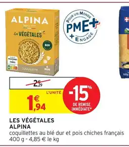 Intermarché Express Alpina les végétales coquillette offre