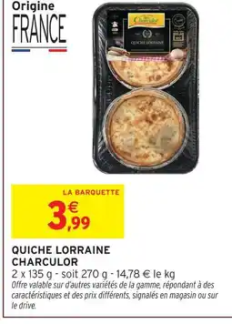 Intermarché Express Charculor quiche lorraine offre
