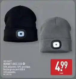 ALDI Bonnet avec led offre