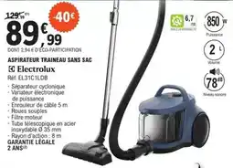 E.Leclerc Electrolux - aspirateur traineau sans sac offre