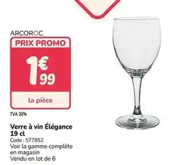 Promocash Arcoroc - verre à vin élégance 19 cl offre