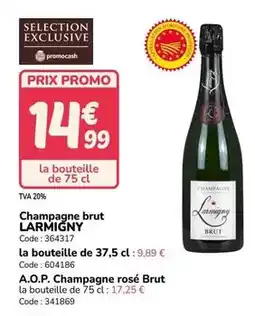 Promocash Promo - champagne brut offre
