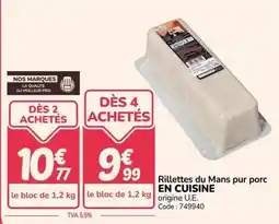 Promocash Rillettes du mans pur porc en cuisine offre