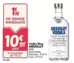 Promocash Absolut - vodka blue offre