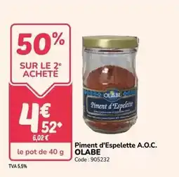 Promocash Piment d'espelette a.o.c offre
