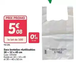 Promocash Promo - sacs bretelles réutilisables offre