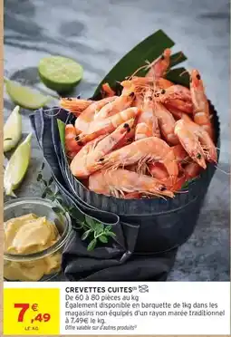 Intermarché Express Crevettes cuites offre