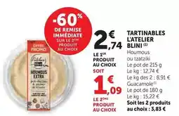 Hyper U Blini - tartinables l'atelier offre